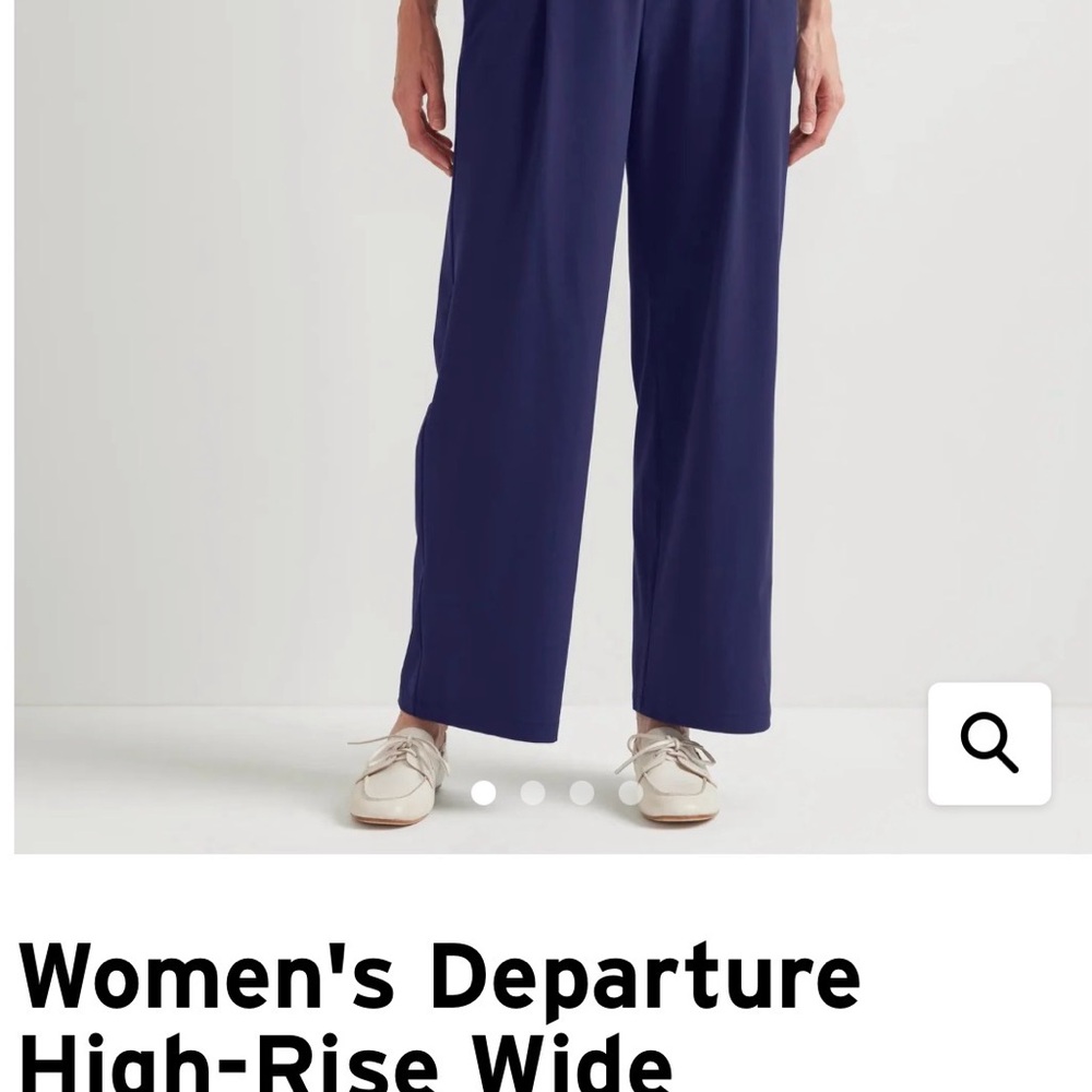 Eddie Bauer Wide-Leg Trousers in Deep Navy